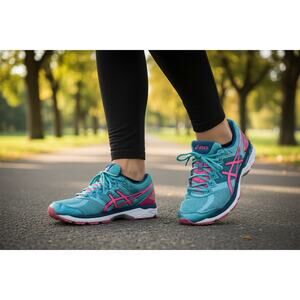 ASICS GT-2000 Running Shoes Womens Size 11 Teal Pink
